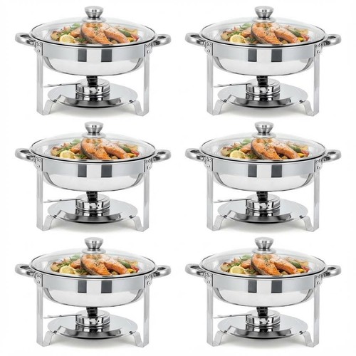 6pcs round stainless - 6pcs,