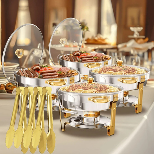 Round chafing dishes buffet - chafing,